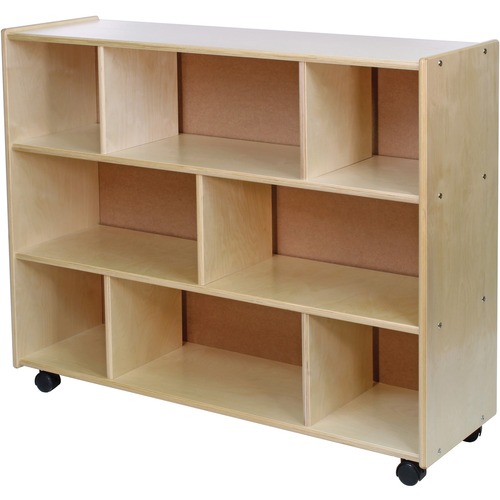 Trojan Tall Deep Block Storage - 38" Height x 48" Width x 16" Depth - Baltic Birch Plywood, Hardboard, Hardwood - 1 Each