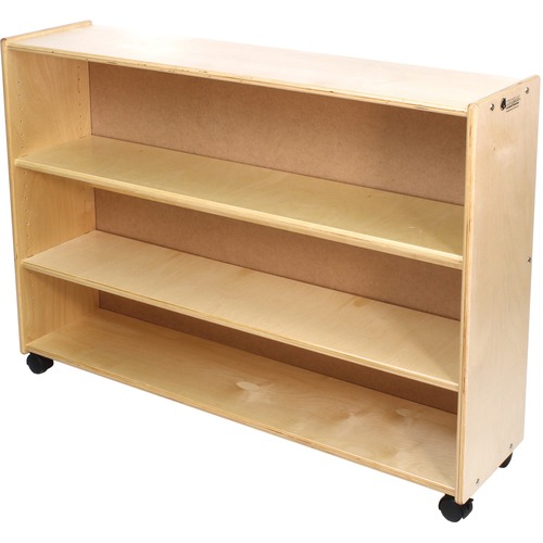 Trojan Tall Narrow Shelf Storage - 36" Height x 48" Width x 12" Depth - Baltic Birch Plywood, Hardboard, Hardwood - 1 Each