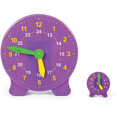 SI Manufacturing 24 Hour Advanced Clock Classroom Set - Skill Learning: Clock Reading, Unit Differentiation