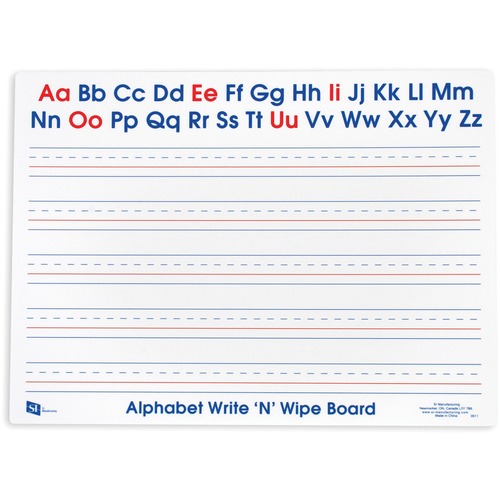 SI Manufacturing Write N Wipe Boards Alphabet -Set of 30 - 12" (1 ft) Width x 9" (0.8 ft) Height - Plastic Frame - 30 / Set - Dry-Erase Boards - SIM75205