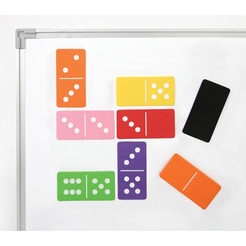 SI Manufacturing Giant Magnetic Foam Dominoes Set - Skill Learning: Tool, Sorting, Mathematics, Fraction, Logic, Color Identification