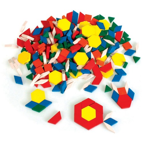 SI Manufacturing Wooden Pattern Blocks -Set of 250 - Theme/Subject: Learning - Skill Learning: Counting, Sorting, Matching, Linear Measurement - 250 Pieces - 250 / Set