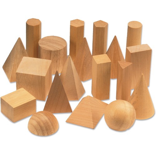 SI Manufacturing Wooden Geometric Solids - Theme/Subject: Learning - Skill Learning: Geometric Shape - 19 / Set