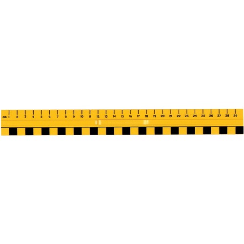 SI Manufacturing Primary Ruler - 11.8" Length - Metric Measuring System - Plastic - 1 Each - Yellow