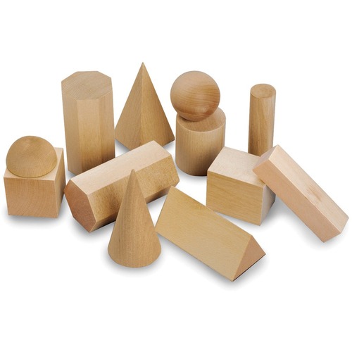 SI Manufacturing Mini Wooden Geosolids - Theme/Subject: Learning - Skill Learning: Shape, Geometry - 12 / Set