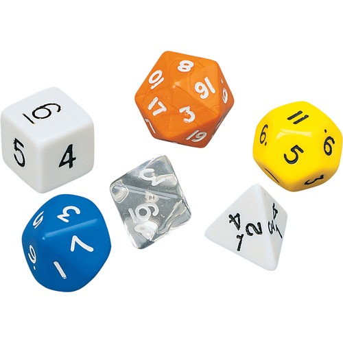SI Manufacturing Polyhedra Dice - Theme/Subject: Learning - 6 / Set