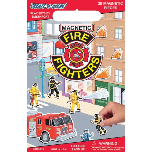 PlayMonster LLC - Create A Scene Magnetic Firefighters - 20 Piece - Vinyl