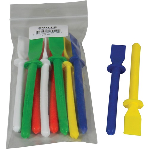 Funstuff Glue Spreaders - Glue, Scrapbooking, Collage, Project x 4.30" (109.22 mm)Length - 10 / Pack - Assorted - Plastic