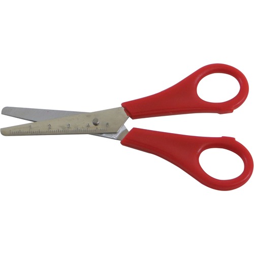 Funstuff Kids Scissors 5 1/4" , Blunt - 5.25" (133.35 mm) Overall Length - Left/Right - Stainless Steel - Blunted Tip - 1 Each