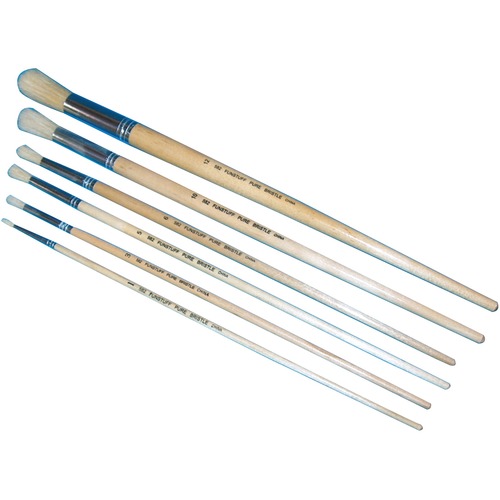 Funstuff 582 Paint Brush - 1 Brush(es) - 0.62" (15.75 mm) Bristle - No. 12 - Aluminum Ferrule - Paint Brushes - RPG758212