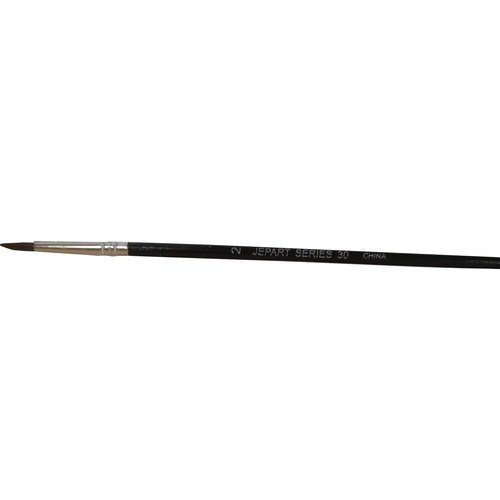Funstuff 30 Paint Brush - 1 Brush(es) - 39 mil (0.99 mm) Bristle - No. 2 Black Handle - Aluminum Ferrule
