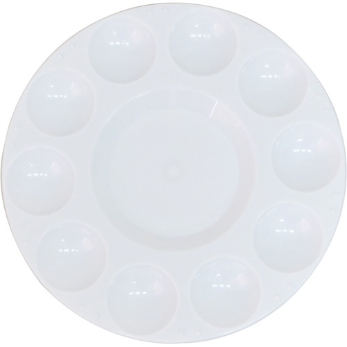 Funstuff 10 Well Round Palette - Painting x 6.88" (174.63 mm)Diameter - White