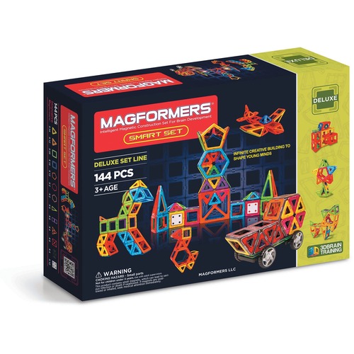 Magformers Smart 144pc Set - Skill Learning: Building, Shape, Geometry - 144 Pieces - Geometry - MGF63082FE