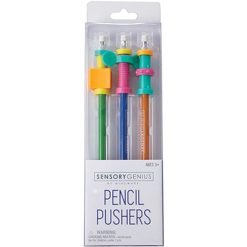 MindWare Sensory Genius Pencil Pushers - Skill Learning: Motor Skills, Sound - 3+ Set - Tactile Input-Fidgets - MWX90402