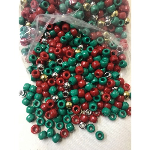 Tahl Products Pony Bead - Multipurpose - 0.24" (6 mm)Width x 0.35" (9 mm)Length - 1000 / Pack - Assorted - Beads & Jewellery - TAH1120X