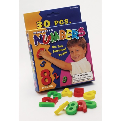 Playwell Magnetic Numbers - Learning Theme/Subject - Magnetic, Durable, Non-toxic - 1.25" (31.8 mm) Height - 30 / Set