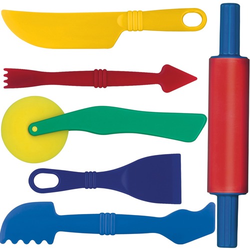 Playwell Modelling Tool Set - Modeling - Recommended For 3 Year - 6 Piece(s) x 3.66" (93 mm)Width x 1.61" (41 mm)Depth x 8.58" (218 mm)Length - 6 / Set - Clay Cutters & Rollers - PWLA18515