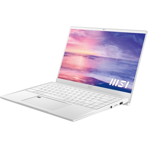MSI Prestige 14 14" Ultrabook - Full HD - 1920 x 1080 - Intel Core i7 11th Gen i7-1185G7 1.20 GHz - 16 GB Total RAM - 1 TB SSD - Pure White - Windows 10 Pro - NVIDIA GeForce GTX 1650 Max-Q - In-plane Switching (IPS) Technology, True Color Technology - Fro