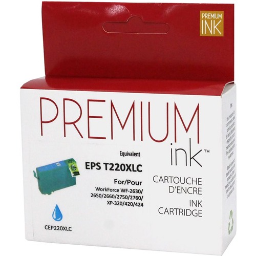 Premium Ink Inkjet Ink Cartridge - Alternative for Epson T220XL220 - Cyan - 1 Pack - 450 Pages