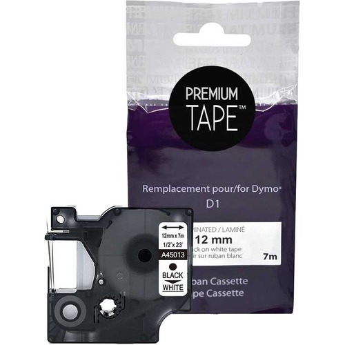 Cartouche compatible pour &eacute;tiqueteuses (Alternative à Dymo 45013) - Premium Tape