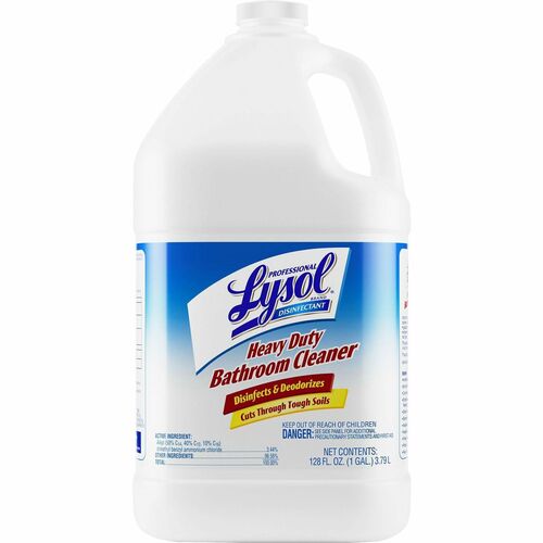 Professional Lysol Heavy-Duty Disinfectant Bathroom Cleaner - Concentrate - 128 fl oz (4 quart) - Citrus Floral Scent - 1 Each - Disinfectant, Heavy Duty, Non-abrasive, Deodorize - Clear