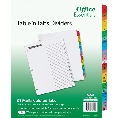 Picture of Avery&reg; Table 'N Tabs Numeric Dividers