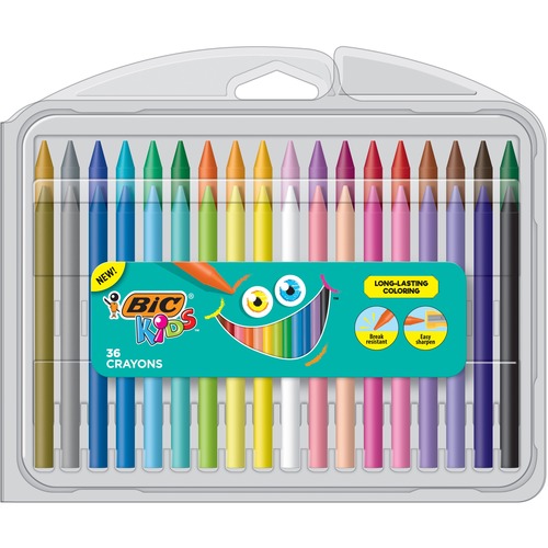 BIC Kids Crayons, Assorted, 10 Pack - 4.4" Length - Assorted - 10 / Pack