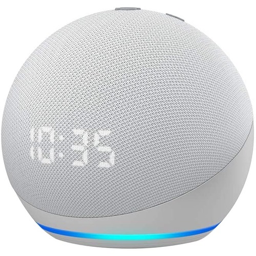 Amazon Echo Dot (4th generation) Bluetooth Smart Speaker - Alexa Supported - Glacier White - Wireless LAN