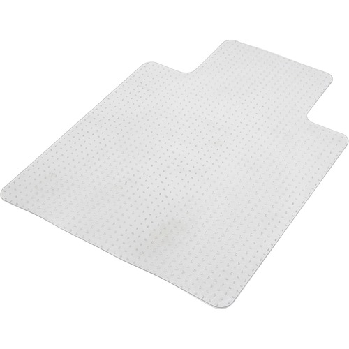 SKILCRAFT® Clear Chairmat - Carpet - 60" Length x 60" Width x 0.500" Depth - Lip Size 12" Length - Traditional - Polymer - Clear - 20 / Each