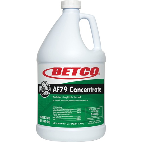 Betco AF79 Concentrate Disinfectant - Concentrate Liquid - 128 fl oz (4 quart) - Ocean Breeze Scent - 1 Each - Green