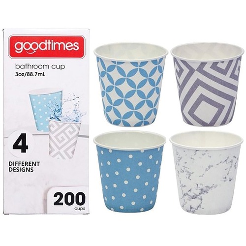 Goodtimes Brand Cup - 200 / Pack - 3 fl oz - 200 / Pack - Paper - Cold Drink = FODO51023