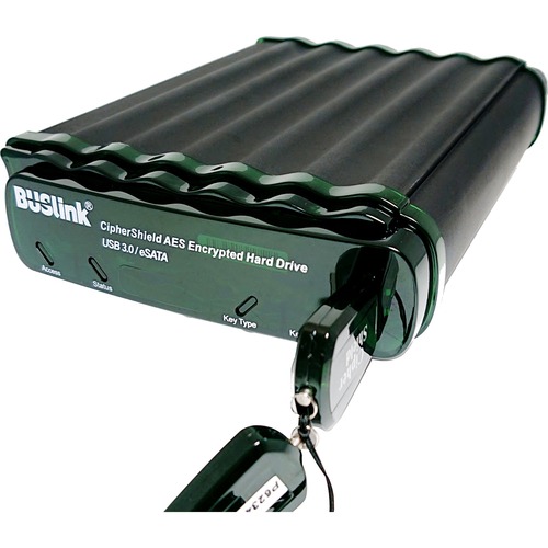 Buslink CipherShield CSE-18T-SU3 18 TB Desktop Hard Drive - External - SATA - eSATA, USB 3.0 - 256-bit Encryption Standard