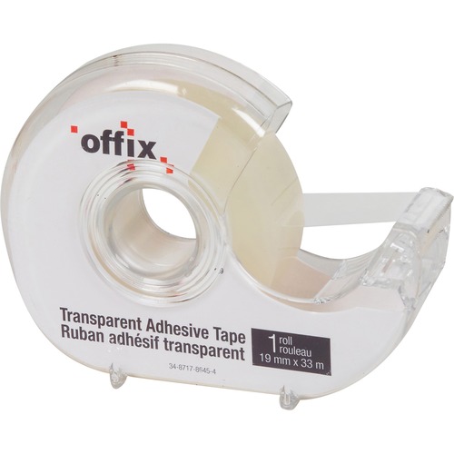 Offix Multipurpose Adhesive Tape - 36.1 yd (33 m) Length x 0.75" (19 mm) Width - 1 Each - Transparent = NVX347799