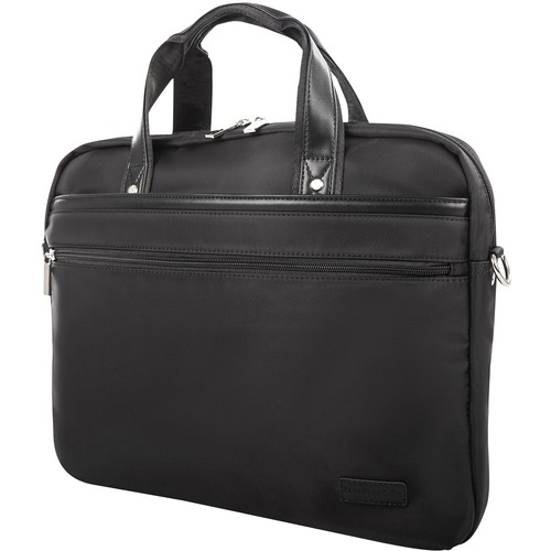 bugatti Moretti Carrying Case (Briefcase) for 15.6" Notebook - Black - Nylon, Vegan Leather - Handle, Shoulder Strap - 13.50" (342.90 mm) Height x 4" (101.60 mm) Width x 16.25" (412.75 mm) Depth - 1 Pack