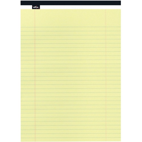 Offix Notepad - 50 Sheets - Legal - 8 1/2" x 14" - Yellow Paper - 1 Each = NVX590802