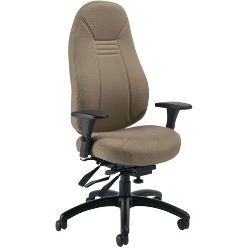 Global ObusForme Comfort High Back Multi-Tilter - Haze Seat - Haze Back - High Back - 5-star Base - Armrest - 1 Each - High Back - GLB377010