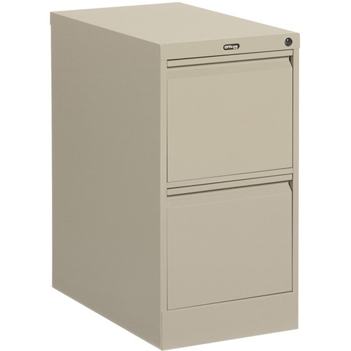 Offices To Go 2 Drawer Letter Width Vertical File - 15.2" x 25" x 29" - 2 x Drawer(s) for File - Letter - Vertical - Ball-bearing Suspension, Lockable, Pull-out Drawer - Gray = GLBMVL25201G