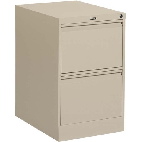 Offices To Go 2 Drawer Legal Width Vertical File - 8.2" x 25" x 29" - 2 x Drawer(s) for File - Legal - Vertical - Ball-bearing Suspension, Lockable, Pull-out Drawer - Gray = GLBMVL25251G