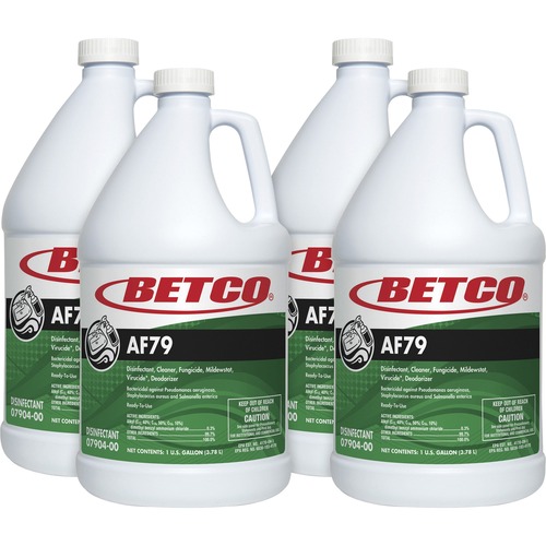 Betco AF79 Acid-Free Restroom Cleaner - Ready-To-Use - 128 fl oz (4 quart) - Citrus Bouquet Scent - 4 / Carton - Disinfectant, Deodorize, Long Lasting, Rinse-free - Clear Blue