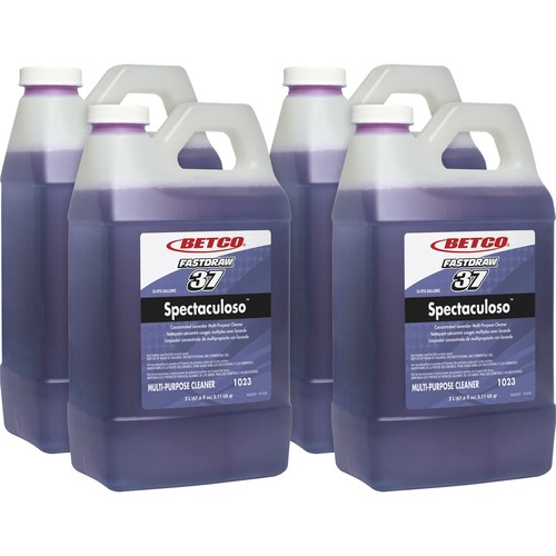 Betco Spectaculoso General Cleaner - FASTDRAW 37 - Concentrate - 67.6 fl oz (2.1 quart) - Lavender Scent - 4 / Carton - Deodorize, Phosphate-free, Rinse-free, Spill Proof, Chemical Resistant, Butyl-free - Purple