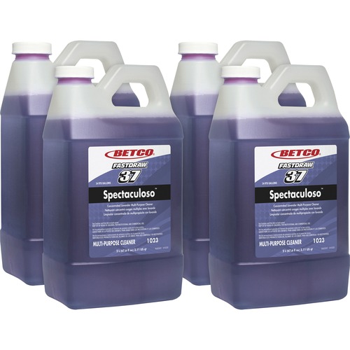 Betco Spectaculoso FastDraw 37 MP Cleaner - Concentrate - 67.6 fl oz (2.1 quart) - Lavender Scent - Deodorize, Phosphate-free, Rinse-free, Spill Proof, Chemical Resistant, Butyl-free - Purple - 4 / Carton