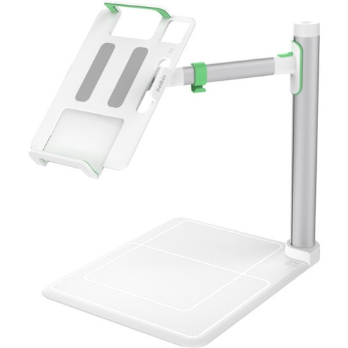 Belkin Tablet Stage Portable Projector Stand for iPad Pro - 7" to 12.9" Screen Support - 16.34" (415 mm) Height x 12.99" (330 mm) Width x 15.35" (390 mm) Depth - Portable - Gray, Green, White - For iPad Pro, Smartphone, iPad, iPad mini, Tablet - Rotate, 9