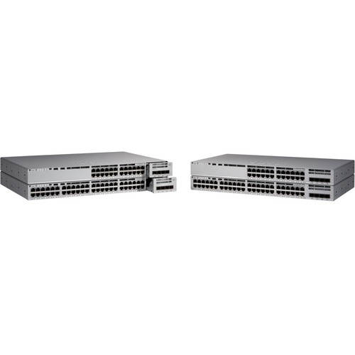 Cisco Catalyst 9200L 48-port Partial PoE+ 4x10G Uplink Switch, Network Advantage - 48 Ports - Manageable - 3 Layer Supported - Modular - 600 W Power Consumption - 370 W PoE Budget - Twisted Pair, Optical Fiber - PoE Ports - Rack-mountable