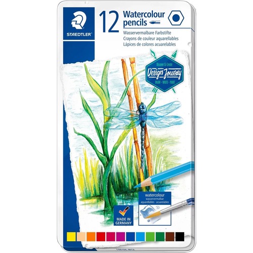 Staedtler Watercolour Pencils - 146 10C - 12 Assorted Colours - Colored Pencils - STD14610CM12