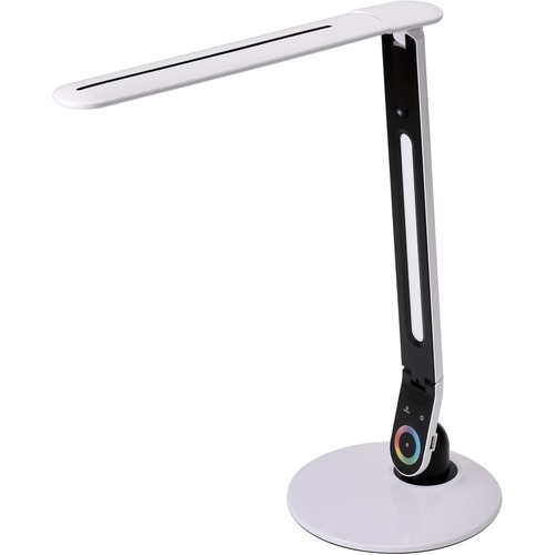 Bostitch Colour Changing USB LED Desk Lamp - 10 W LED Bulb - Flicker-free, Touch-activated, USB Powered - 550 Lumens - Desk Mountable - White - for Desk