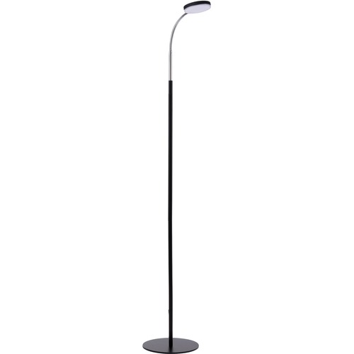 Bostitch Task + Accent LED Floor Lamp 52" 4.5W Black - 52" (1320.80 mm) Height - 4.50 W LED Bulb - Flicker-free, Flexible Neck - 450 Lumens - Floor-mountable - Black - for Desk, Work Area, Lounge