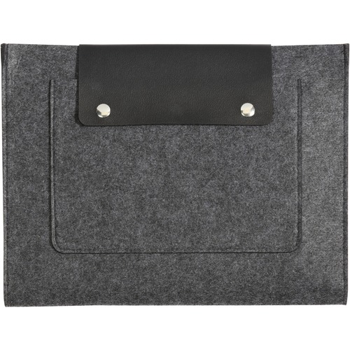 Pendaflex Carrying Case (Sleeve) Tablet - Charcoal Gray & Black - Dust Resistant, Scratch Resistant, Smudge Resistant, Vegan Leather & Felt, 11.13"  x 14"  x 1" - 1 Each