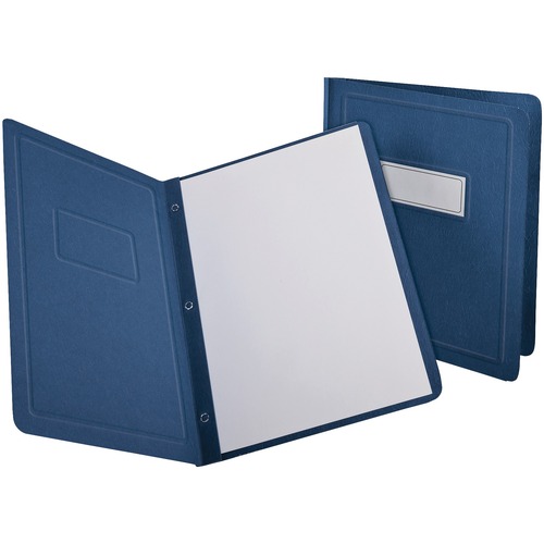Oxford Recycled Report Cover - 100 Sheet Capacity - Leatherette - Blue 6/pk