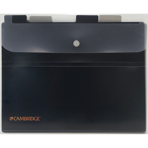 Cambridge File Wallet - Poly - Black - 1 Each