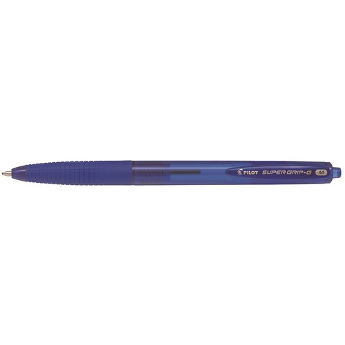 Zebra Pen Super Grip G Ballpoint Pen - Medium Pen Point - Refillable - Retractable - Blue Oil Based Ink - 12 / Box